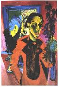 Ernst Ludwig Kirchner Selfportrait with shadow oil painting artist
